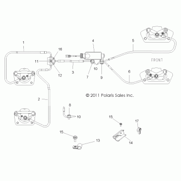 BRAKES, BRAKE LINES and MASTER CYLINDER - R11XH76AW/AZ/XY76AA (49RGRBRAKELINES11RZR)