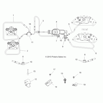 BRAKES, BRAKE LINES and MASTER CYLINDER - R11JH87AA/AD (49RGRBRAKELINES11RZR875)