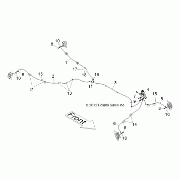 BRAKES, BRAKE LINES and MASTER CYLINDER - R13XT87AA/9EAK (49RGRBRAKELINES12RZRXP4)