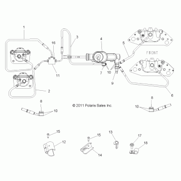 BRAKES, BRAKE LINES and MASTER CYLINDER - R12JT87AB/AD/AS/AW/9EAW (49RGRBRAKELINES12RZRXP900)