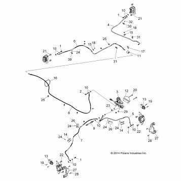 BRAKES, BRAKE LINES AND MASTER CYLINDER - Z19VBE99AM/BM/LM (49RGRBRAKELINES15Z90060)
