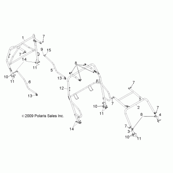 CHASSIS, CAB FRAME and SIDE BARS - R11XH76AW/AZ/XY76AA (49RGRCAB10RZRS4)