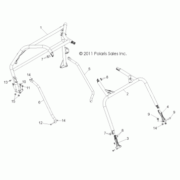 CHASSIS, CAB FRAME and SIDE BARS - R11JH87AA/AD (49RGRCAB11RZR875)