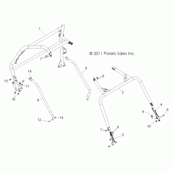 CHASSIS, CAB FRAME and SIDE BARS - Z16VHA57A2/EAK/AS (49RGRCAB12RZR570)