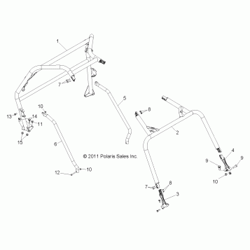 CHASSIS, CAB FRAME and SIDE BARS - R12JT87AB/AD/AS/AW/9EAW (49RGRCAB12RZRXP900)