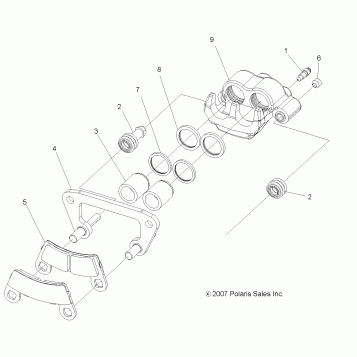 BRAKES, FRONT CALIPER - Z17VHA57A2/E57AU (49RGRCALIPER08VISTA)