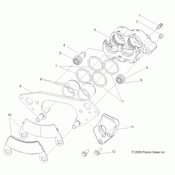 BRAKES, FRONT CALIPER - R12JT87AB/AD/AS/AW/9EAW (49RGRCALIPER095004X4)