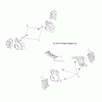 BRAKES, CALIPER MOUNTING - R13XT87AA/9EAK (49ATVCALIPERMTG12RZRXP4)
