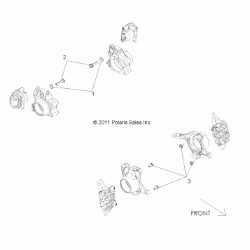 BRAKES, CALIPER MOUNTING - R12JT87AB/AD/AS/AW/9EAW (49ATVCALIPERMTG12RZRXP900)