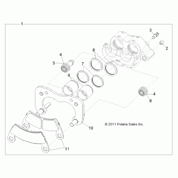 BRAKES, REAR CALIPER - R13XT87AA/9EAK (49RGRCALIPERRR12RZRXP4)