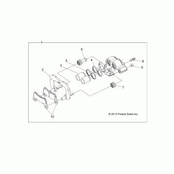 BRAKES, REAR CALIPER - Z19VBE99AM/BM/LM (49RGRCALIPERRR15RZR900)