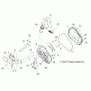 DRIVE TRAIN, CLUTCH COVER and DUCTING - R11JH87AA/AD (49RGRCLUTCHCVR11RZR875)