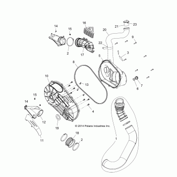 DRIVE TRAIN, CLUTCH COVER AND DUCTING - Z16VFE99AF/AS/AM (49RGRCLUTCHCVR1510004)