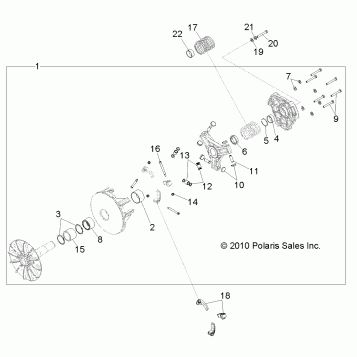 DRIVE TRAIN, PRIMARY CLUTCH - R12JT87AB/AD/AS/AW/9EAW (49RGRCLUTCHDRV11RZR875)