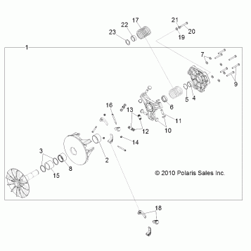 DRIVE TRAIN, PRIMARY CLUTCH - Z14JT87AD/9EAO/9EAOL/9EAL (49RGRCLUTCHDRV13RZR900)