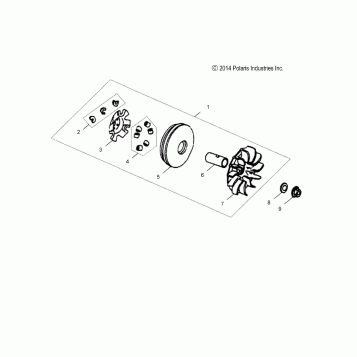 DRIVE TRAIN, CLUTCH, PRIMARY - Z19YAV17B2/B4 (49RGRCLUTCHDRV09RZR170)