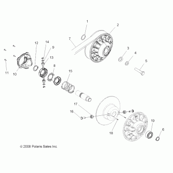 DRIVE TRAIN, SECONDARY CLUTCH - R09VH76AX (49RGRCLUTCHDVN09RZRS)