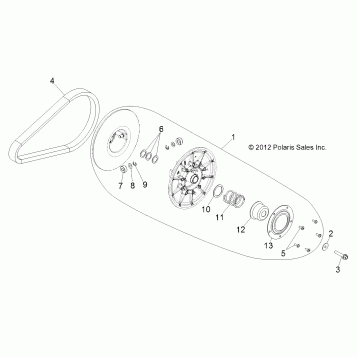 DRIVE TRAIN, SECONDARY CLUTCH - Z16VHA57A2 (49RGRCLUTCHDVN1323038)