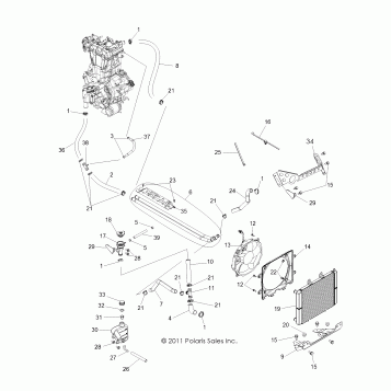 ENGINE, COOLING SYSTEM - R12VH57AD (49RGRCOOL12RZR570)