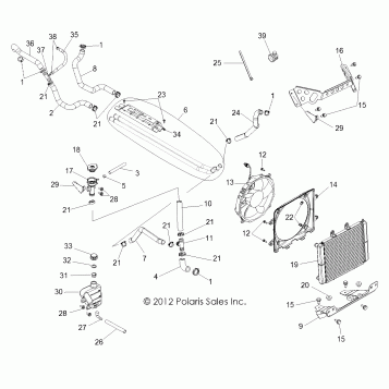 ENGINE, COOLING SYSTEM - R12VE76AB/AD/AE/AJ/AO (49RGRCOOL12RZRS)