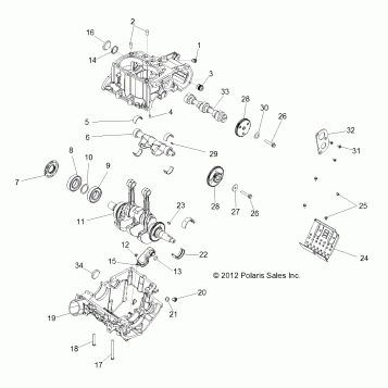 ENGINE, CRANKCASE and CRANKSHAFT - Z14XE7EAL/X (49RGRCRANKCASE13RZR4)
