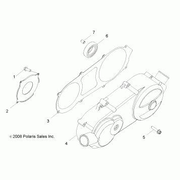 ENGINE, CRANKCASE COVER, LH - Z19YAV17B2/B4 (49RGRCRANKCVRLH09RZR170)