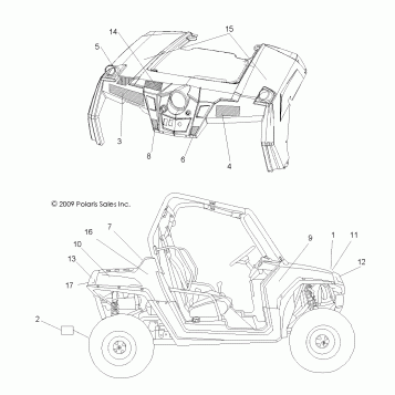BODY, DECALS - R10VH76 ALL OPTIONS/VY76AZ (49RGRDECAL10RZR)