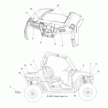 BODY, DECALS - R10VH76AB/AO/AQ/AW (49RGRDECAL10RZRS)