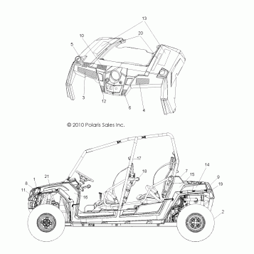 BODY, DECALS - R11XH76AW/AZ/XY76AA (49RGRDECAL11RZR4)