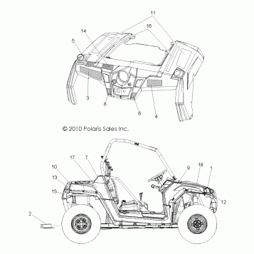 BODY, DECALS - R11VE76AC/AD/AT/AW/AZ (49RGRDECAL11RZRSI)