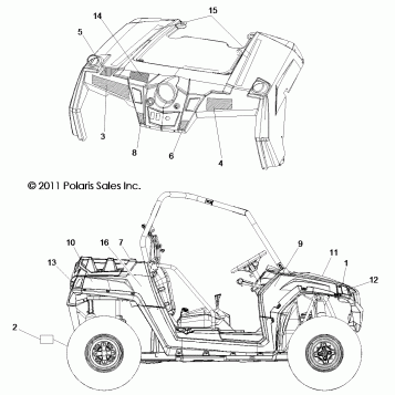 BODY, DECALS - R13VH76AC/AD/AN/AS/EAI (49RGRDECAL12RZR)