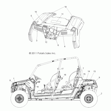 BODY, DECALS - R12XE76AD/7EAB/EAO (49RGRDECAL12RZR4)