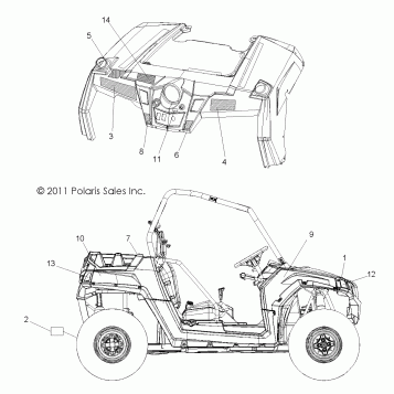 BODY, DECALS - R12VH57AD (49RGRDECAL12RZR600)