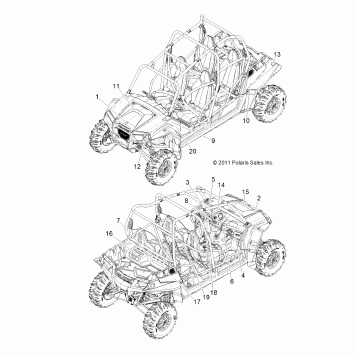 BODY, DECALS - R12XT87AA/9EAS (49RGRDECAL12RZRXP4)