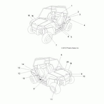 BODY, DECALS - R15YVA17AF/BF (49RGRDECAL13RZR170AB)