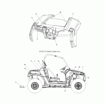 BODY, DECALS - Z14VE76AD/7EAL/7EAW/EAJ/EAU (49RGRDECAL14RZRS)