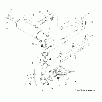 EXHAUST SYSTEM - R08VH76AD/AG (49RGREXHAUST08VISTA)