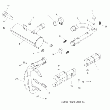 ENGINE, EXHAUST SYSTEM - R09VH76AX (49RGREXHAUST09RZRS)