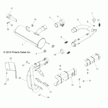 ENGINE, EXHAUST SYSTEM - R11XH76AW/AZ/XY76AA (49RGREXHAUST11RZRSI)