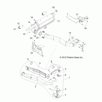 ENGINE, EXHAUST SYSTEM - R13XT9EAL (49RGREXHAUST13JAGX)