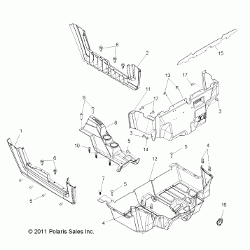 BODY, FLOOR and ROCKER PANELS - Z17VHA57A2/E57AU (49RGRFLOOR12RZR600)