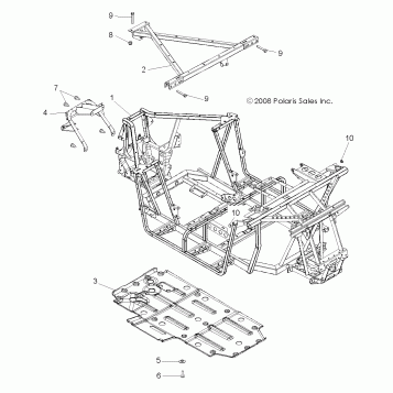 CHASSIS, MAIN FRAME and SKID PLATE - R10VH76 ALL OPTIONS/VY76AZ (49RGRFRAME09RZR)