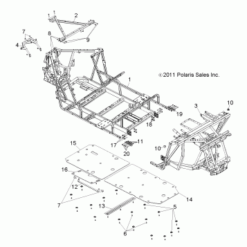 CHASSIS, MAIN FRAME and SKID PLATE - Z14XE7EAL/X (49RGRFRAME12RZR4)