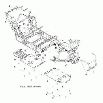 CHASSIS, MAIN FRAME and SKID PLATE - R13XT9EAL (49RGRFRAME13JAGX)