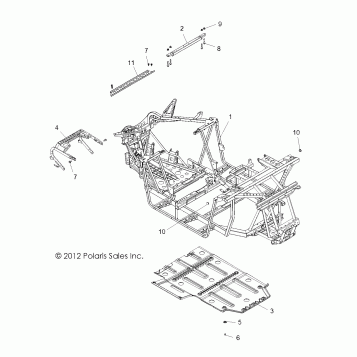 CHASSIS, MAIN FRAME and SKID PLATE - R13VH57AD/6EAK (49RGRFRAME13RZR570)