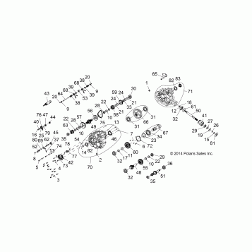 DRIVE TRAIN, MAIN GEARCASE INTERNALS - Z15VDE99AL (49RGRGEARCASE1333365)