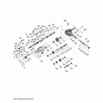 DRIVE TRAIN, MAIN GEARCASE INTERNALS - Z15VFE99AT/AV/AP (49RGRGEARCASE1510004)