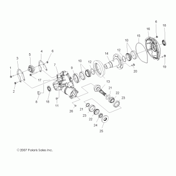 GEARCASE, DIFFERENTIAL, INTERNAL COMPONENTS - R08VH76AD/AG (49RGRGEARCASERR08VISTA)