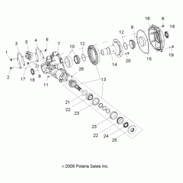 DRIVE TRAIN, GEARCASE, CARRIER, INTERNAL COMPONENTS - R09VH76AX (49RGRGEARCASERR09RZRA)