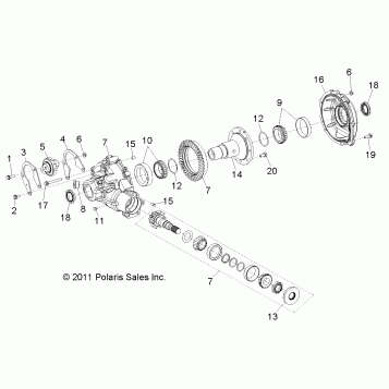 DRIVE TRAIN, GEARCASE, CARRIER, INTERNAL COMPONENTS - R12VE76AB/AD/AE/AJ/AO (49RGRGEARCASERR10RZRS)
